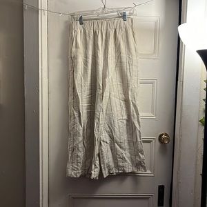 Forever 21 white striped wide leg flowy pants